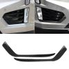 Car Carbon Fiber Front Fog Light Decorative Stripe for Cadillac XT5 2016-2017, Left Drive