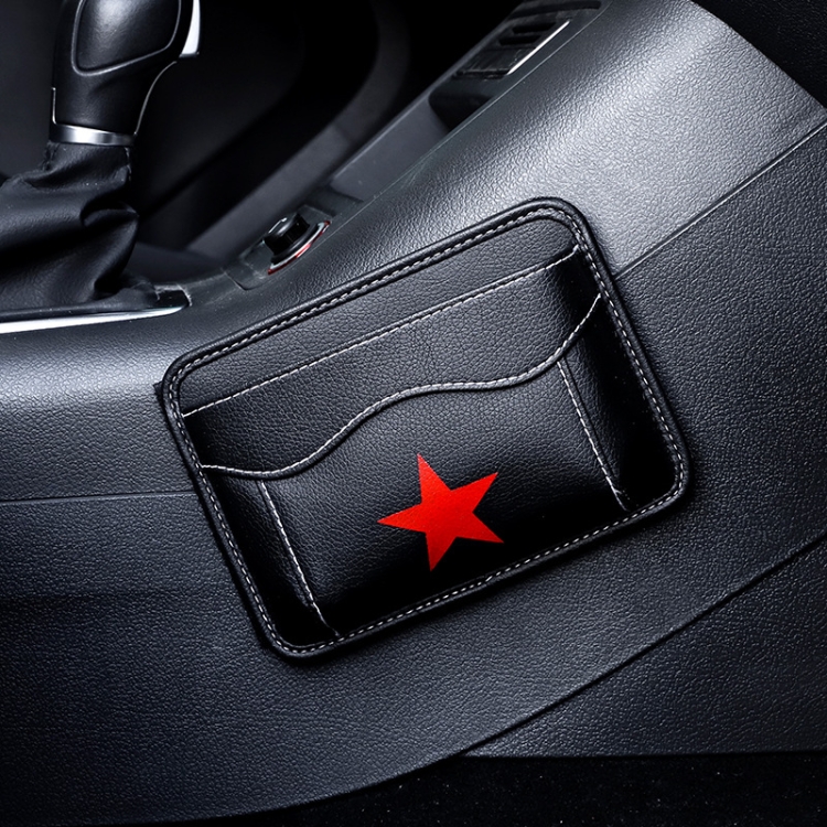 Paste Car Storage Bag Car Seat Quilting Storage Bag Instrument Panel Hanging Bag (Five-pointed Star)