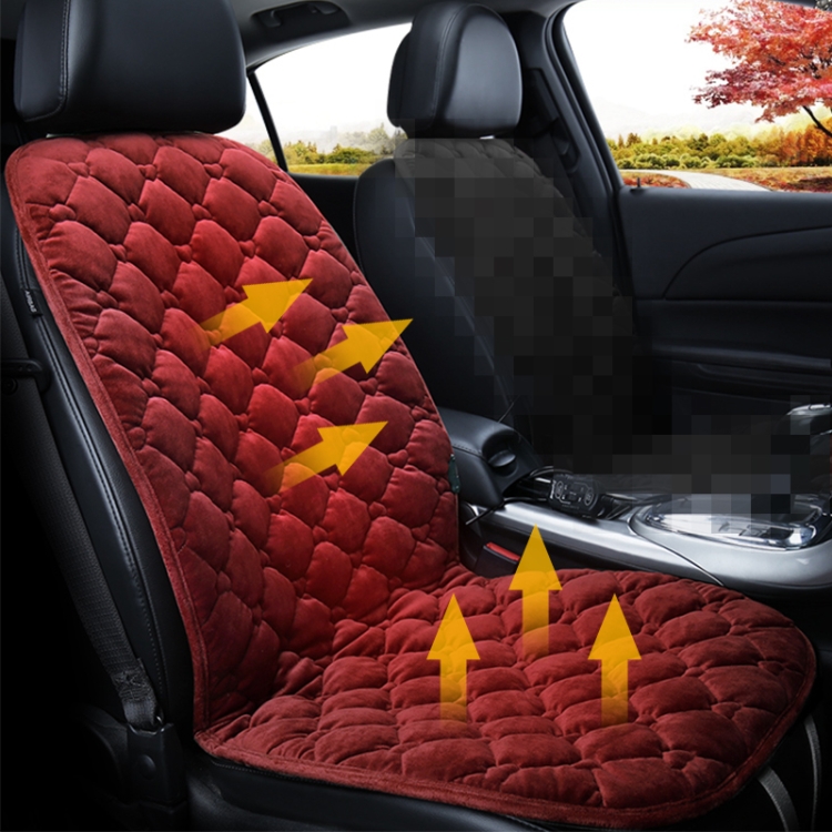 Car 12V Front Seat Heater Cushion Warmer Cover Winter Heated Warm, Single Seat
