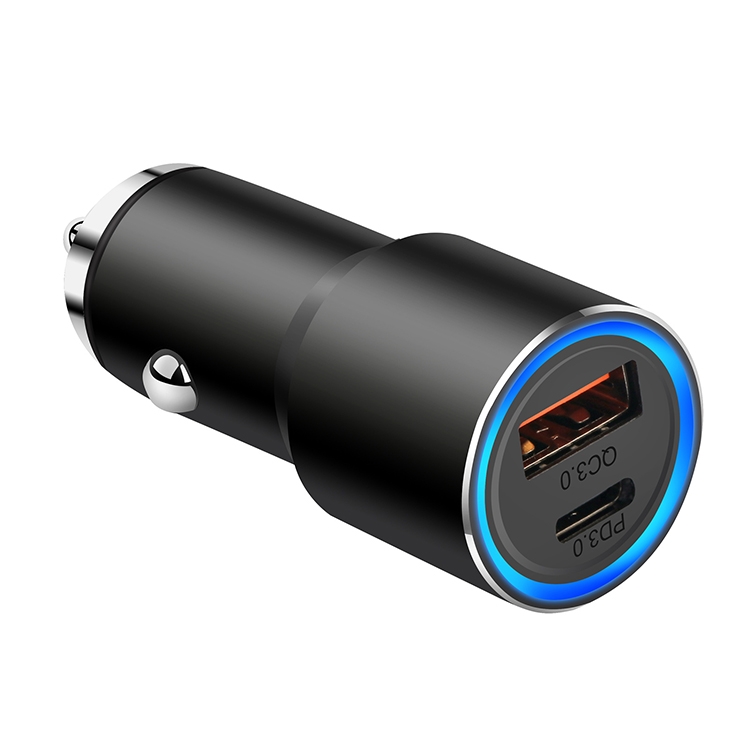 ACC-198 PD 20W + QC3.0 38W Dual Ports Metal Car Charger