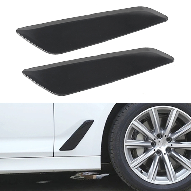 Car ABS Fender Decorative Sticker for BMW 5 Series 525Li 530Li, Bright Black