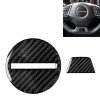 2 in 1 Car Carbon Fiber Steering Wheel Button Decorative Sticker for Chevrolet Camaro 2017-2019, Left and Right Drive Universal