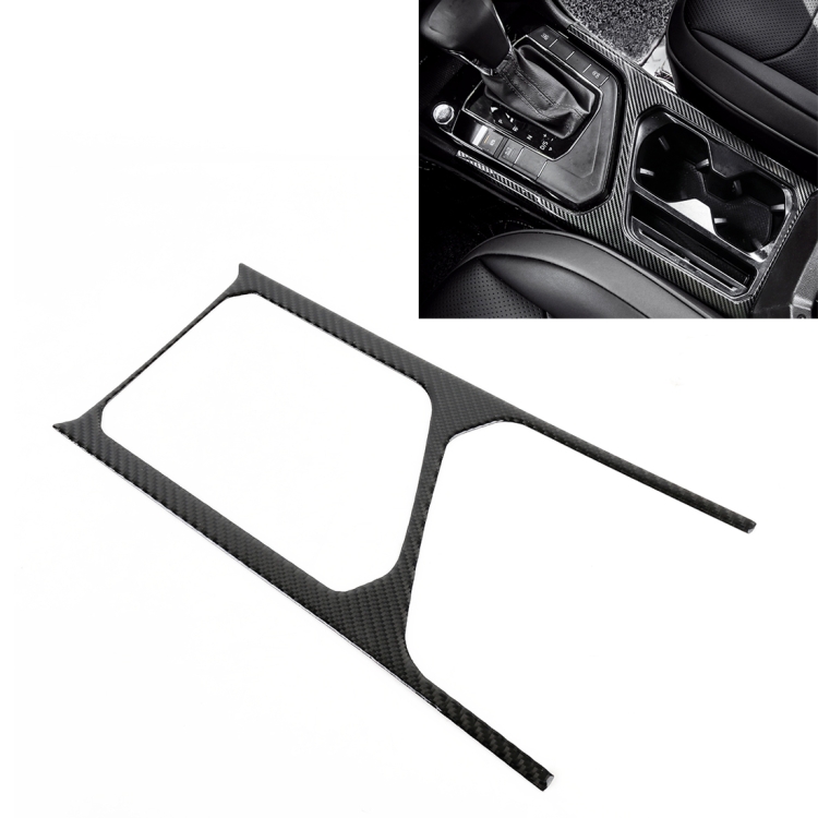 Car Carbon Fiber Water Cup Holder Frame Decorative Sticker for Volkswagen Tiguan L