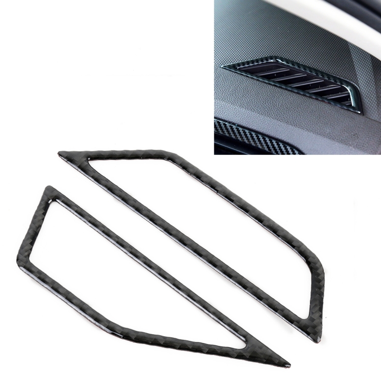 Car Carbon Fiber Dashboard Air Outlet Frame Decorative Sticker for Volkswagen Tiguan L