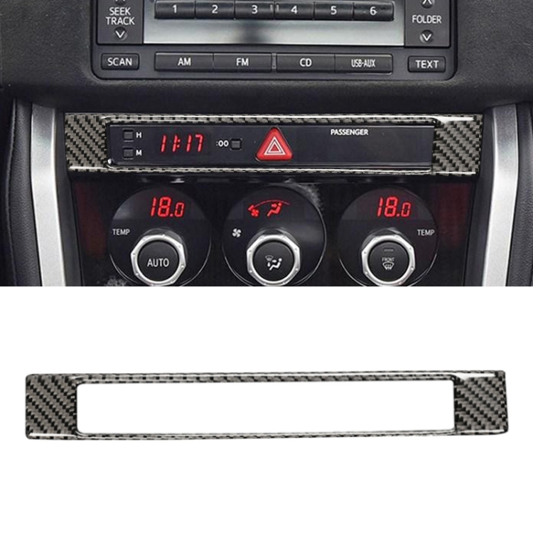 Car Carbon Fiber Central Control Clock Decorative Sticker for Subaru BRZ / Toyota 86 2013-2017, Left and Right Drive Universal