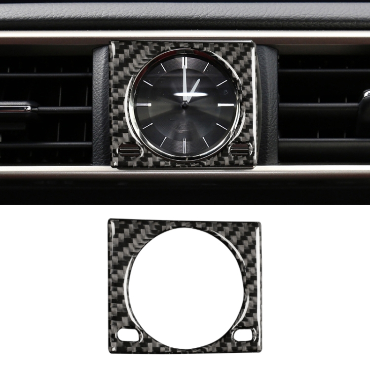Car Carbon Fiber Clock Box Decorative Sticker for Lexus IS250 2013-, Left Drive