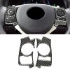 Car Carbon Fiber Steering Wheel Button Decorative Sticker for Lexus IS250 NX200 200t 300h 13-, Left Drive C Style