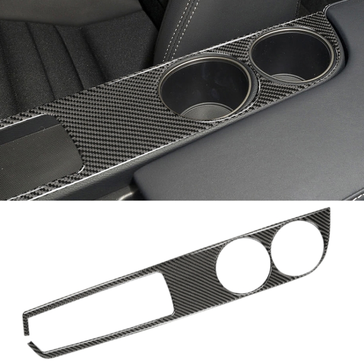 Car Carbon Fiber Water Cup Holder Panel Decorative Sticker for Lexus IS250 2013-, Left Drive