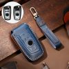 Hallmo Car Cowhide Leather Key Protective Cover Key Case for Old BMW