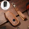 Hallmo Car Cowhide Leather Key Protective Cover Key Case for New Mercedes-Benz E300L