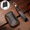 Hallmo Car Cowhide Leather Key Protective Cover Key Case for Volkswagen Lavida A Style