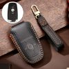 Hallmo Car Cowhide Leather Key Protective Cover Key Case for Ford Focus B Style