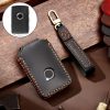 Hallmo Car Cowhide Leather Key Protective Cover Key Case for New Volvo