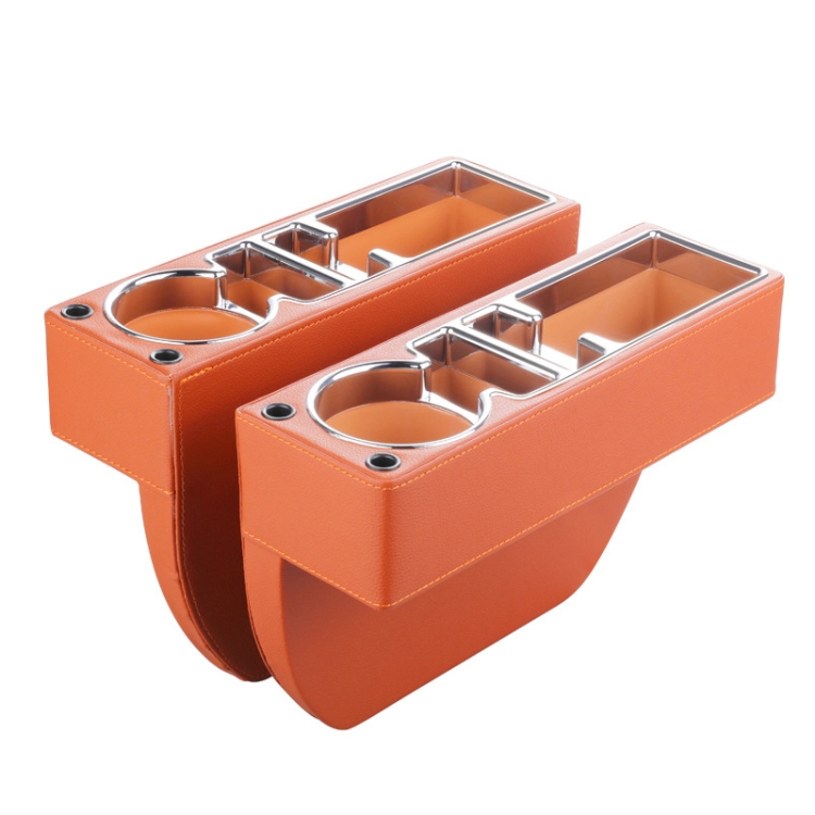 Car Multi-functional Console PU Leather Box Cup Holder Seat Gap Side Storage Box