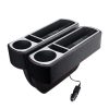 Car Multi-functional Wireless Fast Charge Console PU Leather Box Cup Holder Seat Gap Side Storage Box