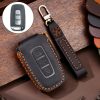 Hallmo Car Cowhide Leather Key Protective Cover Key Case for KIA K2 / K3 / K5 3-button