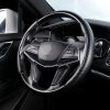 Car Universal Carbon Fiber Texture Leather Steering Wheel Cover