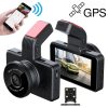 D903 3 inch Car Ultra HD Driving Recorder, Double Recording + GPS + WIFI + Gravity Parking Monitoring + Lane Deviation Warning