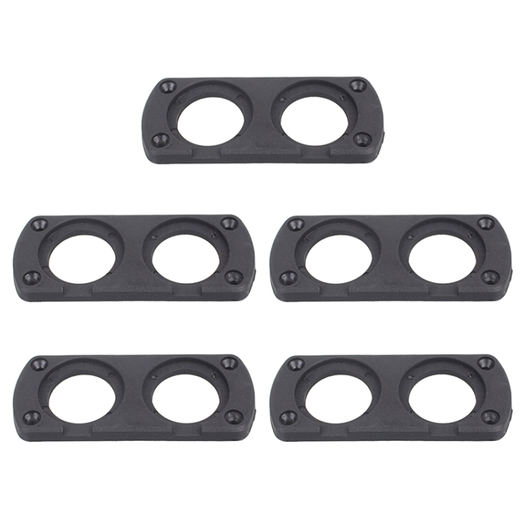 5 PCS 2-Hole Car Modified USB Charging Voltmeter Cigarette Lighter Panel