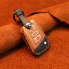 For Volkswagen Car Cowhide Leather Key Protective Cover Key Case, B Version