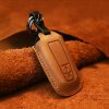For Toyota Car Cowhide Leather Key Protective Cover Key Case, Two Keys Version