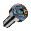 2pcs 4 in 1 USB QC3.0 Digital Display Car Fast Charger
