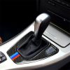 Three Color Carbon Fiber Car Right Driving Gear Panel Decorative Sticker for BMW E90 / E92 2005-2012