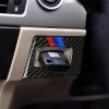 Three Color Carbon Fiber Car Right Driving Ignition Switch Decorative Sticker for BMW E90 / E92 2005-2012
