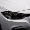 1 Pairs Yellow Red Color Carbon Fiber Car Lamp Eyebrow Decorative Sticker for BMW F30 2013-2015