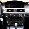 Carbon Fiber Car Central Control CD Panel Decorative Sticker for BMW E90 / E92 2005-2012, High Edition with Hole