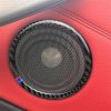 4 PCS Carbon Fiber Car Horn Ring Decorative Sticker for BMW F30 2013-2018 / F34 2013-2017