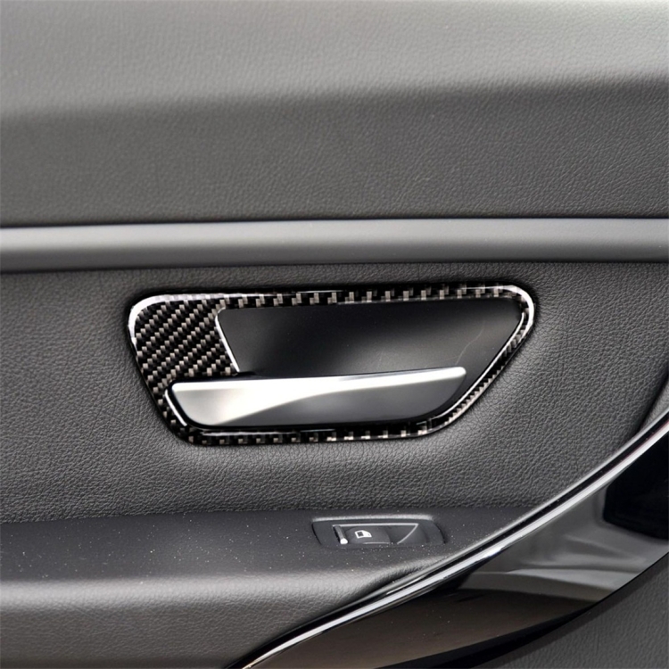 Three Color Carbon Fiber Car Door Bowl Decorative Sticker for BMW F30 2013-2018 / F34 2013-2017