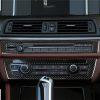 Three Color Carbon Fiber Car CD Panel Decorative Sticker for BMW 5 Series F10 2011-2017