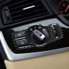 Three Color Carbon Fiber Car Headlight Switch Decorative Sticker for BMW 5 Series F01 / F10 / F07 / F25 / F26, Suitable for Left-hand Driving
