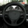 B Edition Three Color Carbon Fiber Car Large Steering Wheel Decorative Sticker for BMW 5 Series F10 F18 2011-2017