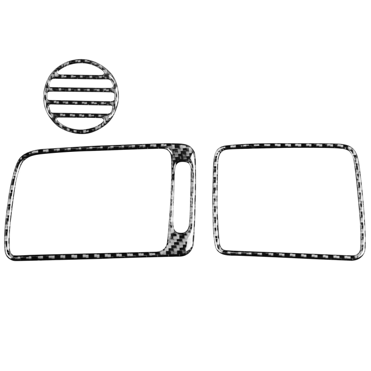 3 in 1 Car Carbon Fiber Front Passenger Seat Air Outlet Decorative Sticker for Honda Civic 8th Generation 2006-2011, Right Drive