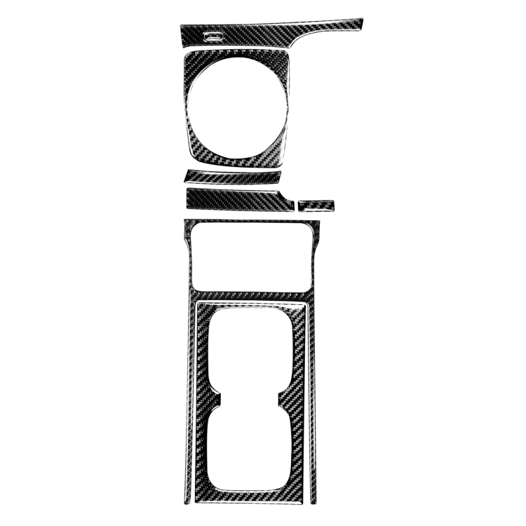 7 in 1 Car Carbon Fiber Manual Gear + Water Cup Holder Decorative Sticker for Honda Civic 8th Generation 2006-2011, Right Drive