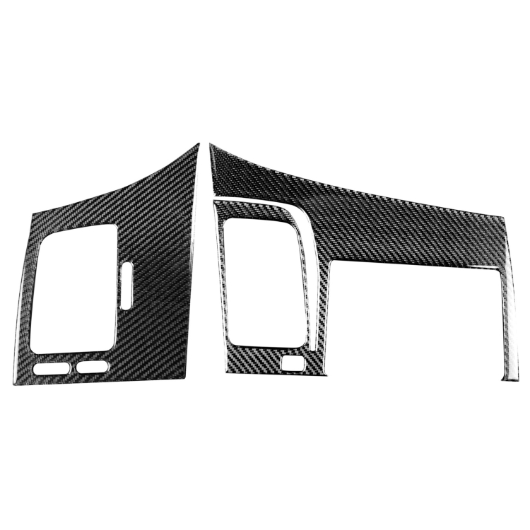 2 in 1 Car Carbon Fiber Driver Seat Left Side Air Outlet + Navigation Panel Decorative Sticker for Honda Civic 8th Generation 2006-2011, Left Drive