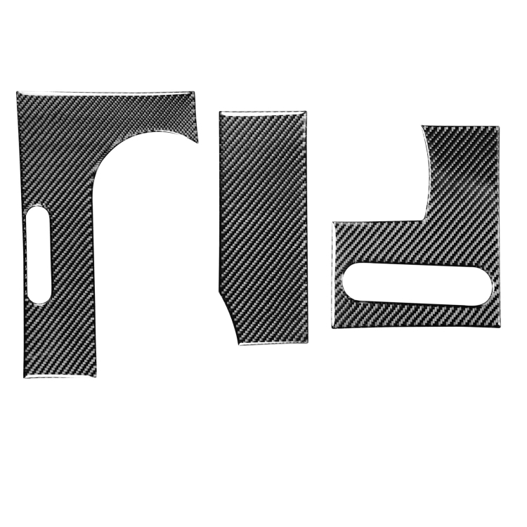 3 in 1 Car Carbon Fiber Gear Console Decorative Sticker for Jeep Wrangler JK 2007-2010, Left Drive