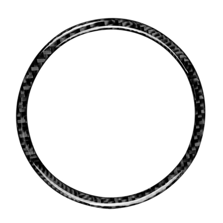 Car Carbon Fiber Steering Wheel Circle Decorative Sticker for Mazda 3 Axela / ATENZA / CX-4 / CX-5 2017-2018, Left and Right Drive Universal