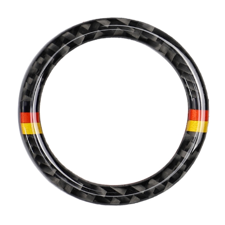Car Carbon Fiber German Color One-click Start Ring Decorative Sticker for Mercedes-Benz Left and Right Drive Universal