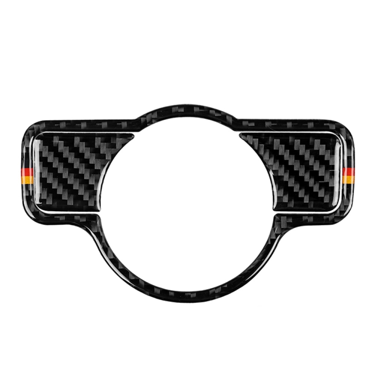Car Carbon Fiber German Color Headlight Switch B Decorative Sticker for Mercedes-Benz A 2013-2018/B Class 2013-2018/C Class 2007-2013, Left Drive