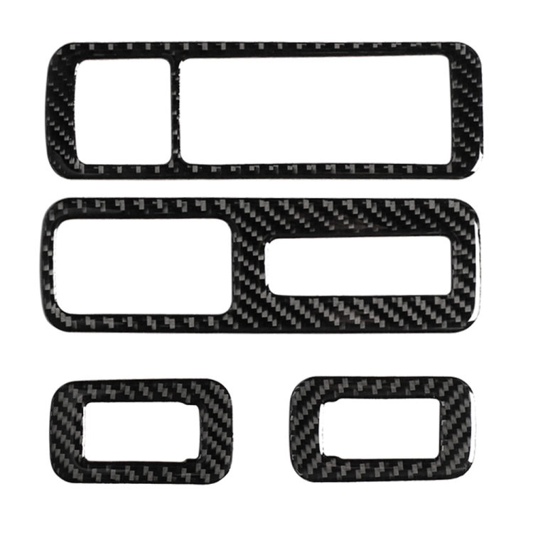 Car Carbon Fiber Window Glass Lift Decorative Sticker for Lexus RX300 / 270 / 200T / 450h 2016-2019, Right Drive
