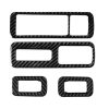 Car Carbon Fiber Window Glass Lift Decorative Sticker for Lexus RX300 / 270 / 200T / 450h 2016-2019, Left Drive