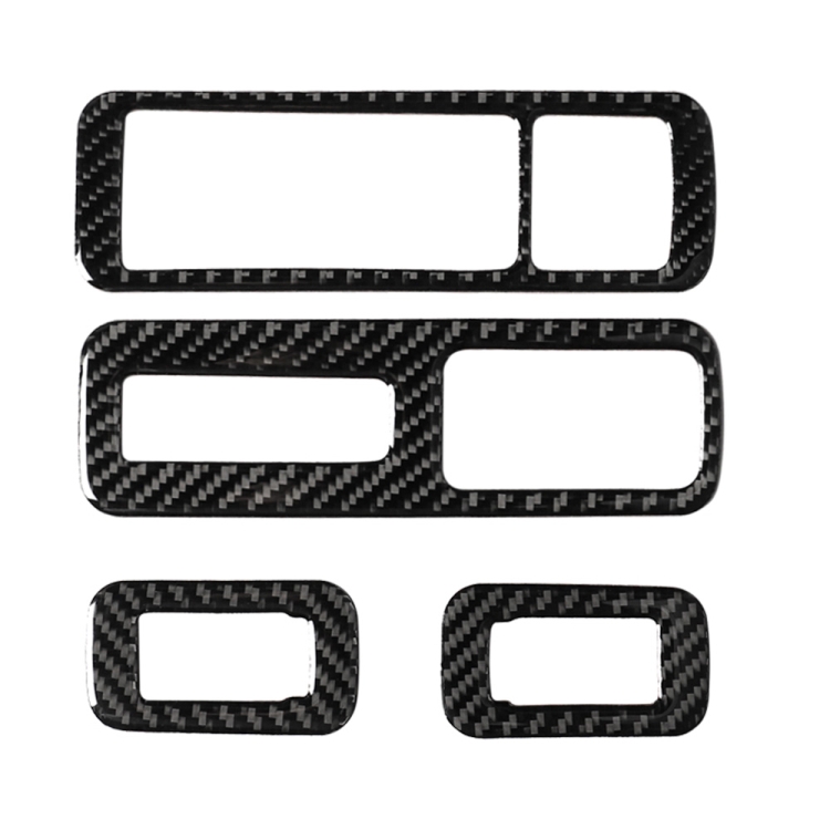 Car Carbon Fiber Window Glass Lift Decorative Sticker for Lexus RX300 / 270 / 200T / 450h 2016-2019, Left Drive