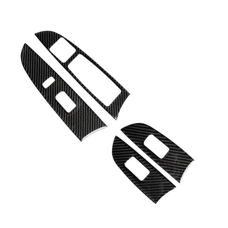 Car Carbon Fiber Window Glass Lift Decorative Sticker for Lexus IS250 300 350C 2006-2012, Right Drive