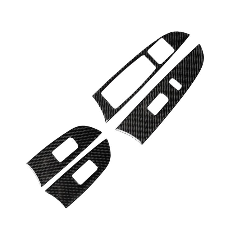 Car Carbon Fiber Window Glass Lift Decorative Sticker for Lexus IS250 300 350C 2006-2012, Left Drive