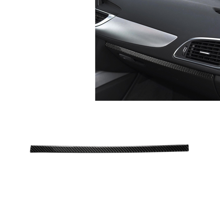 Car Carbon Fiber Passenger Seat Decorative Strip for Audi A6 S6 C7 A7 S7 4G8 2012-2018, Left and Right Drive Universal