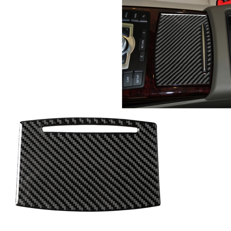 Car Carbon Fiber Water Cup Cover Decorative Sticker for Audi A6 2005-2011, Left and Right Drive Universal