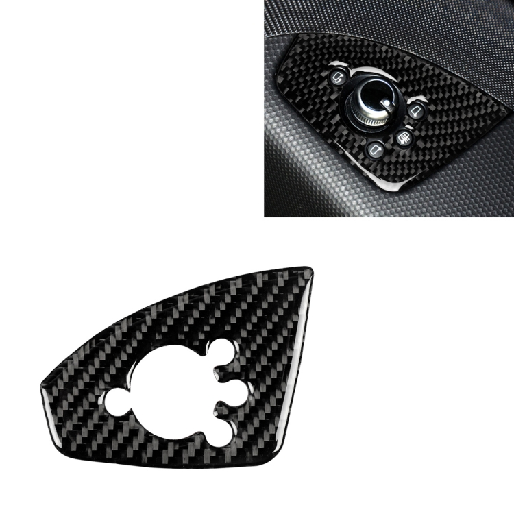 Car Carbon Fiber Door Button Decorative Sticker for Audi TT 8n 8J MK123 TTRS 2008-2014, Right Drive, B Style
